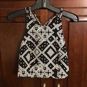 NBD Black and White Halter Crop Top